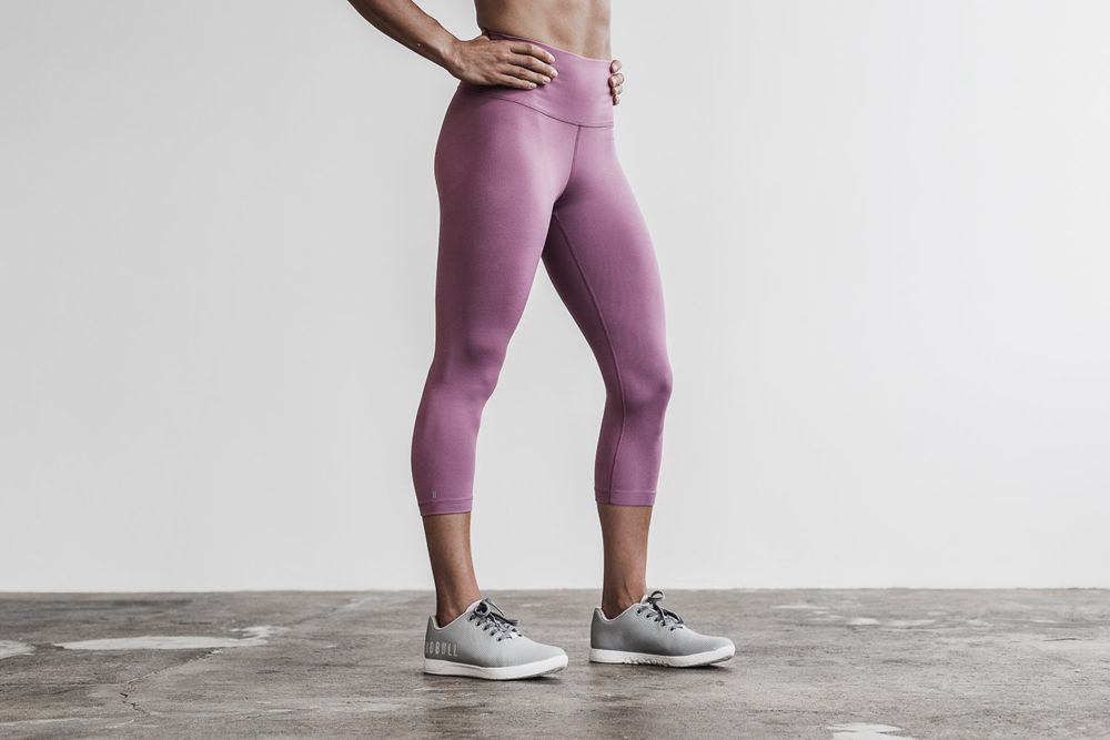 Leggings NOBULL Femme Rose Violette - NOBULL High-Rise Crop,France (7460-IPJZA)